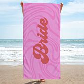 Personalised Towel with Groovy Background and Text