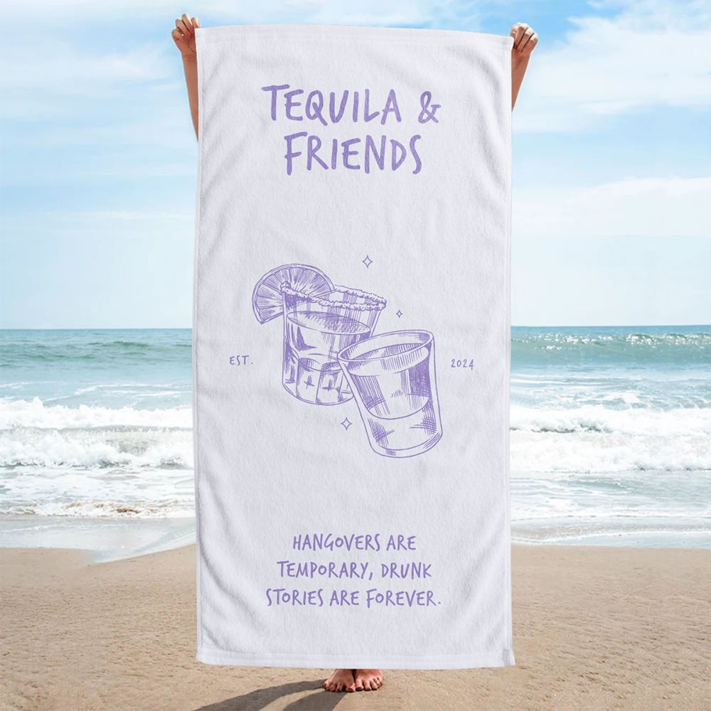 Personalised Cocktail Towel With Custom Text