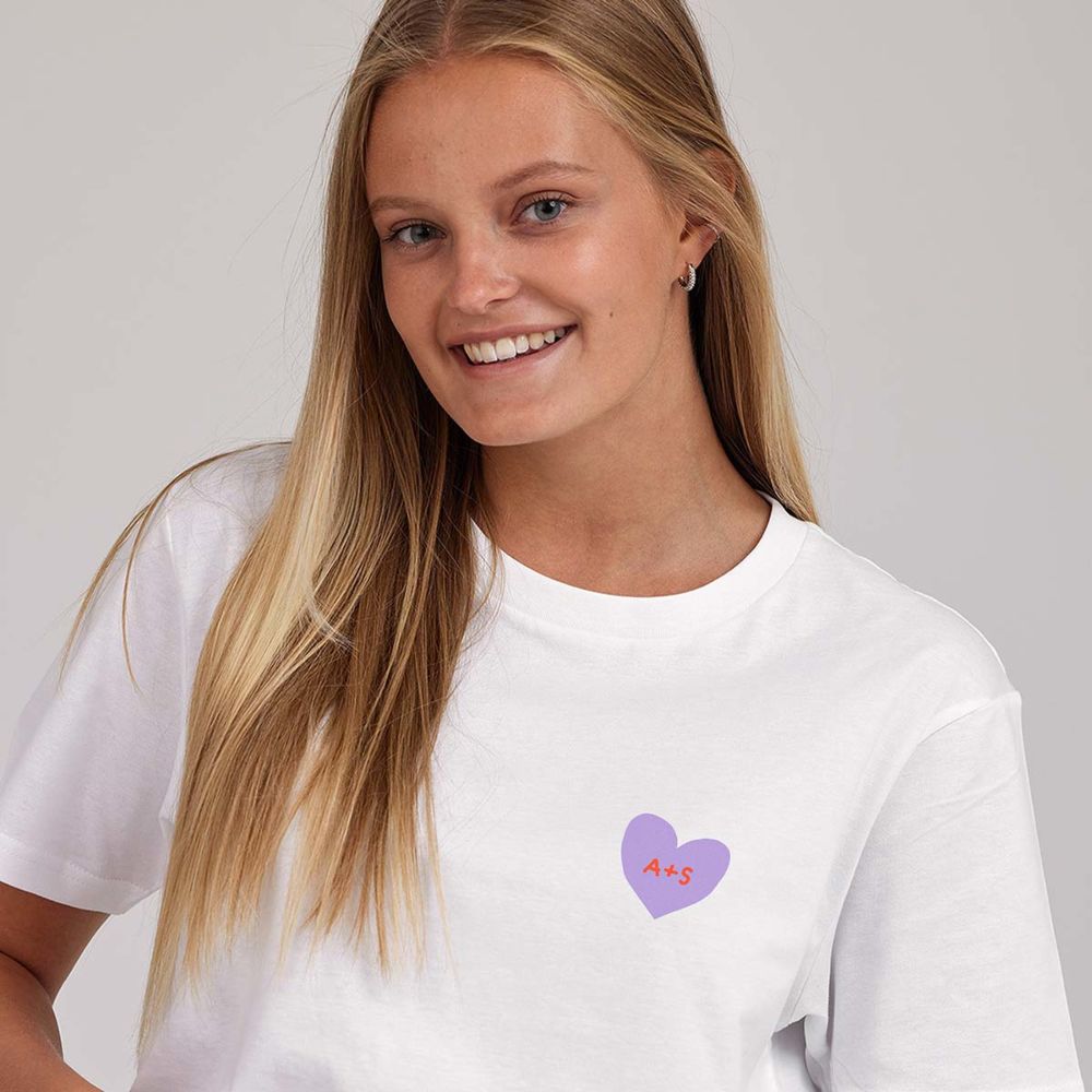 Personalised T-Shirt with Heart and Initials