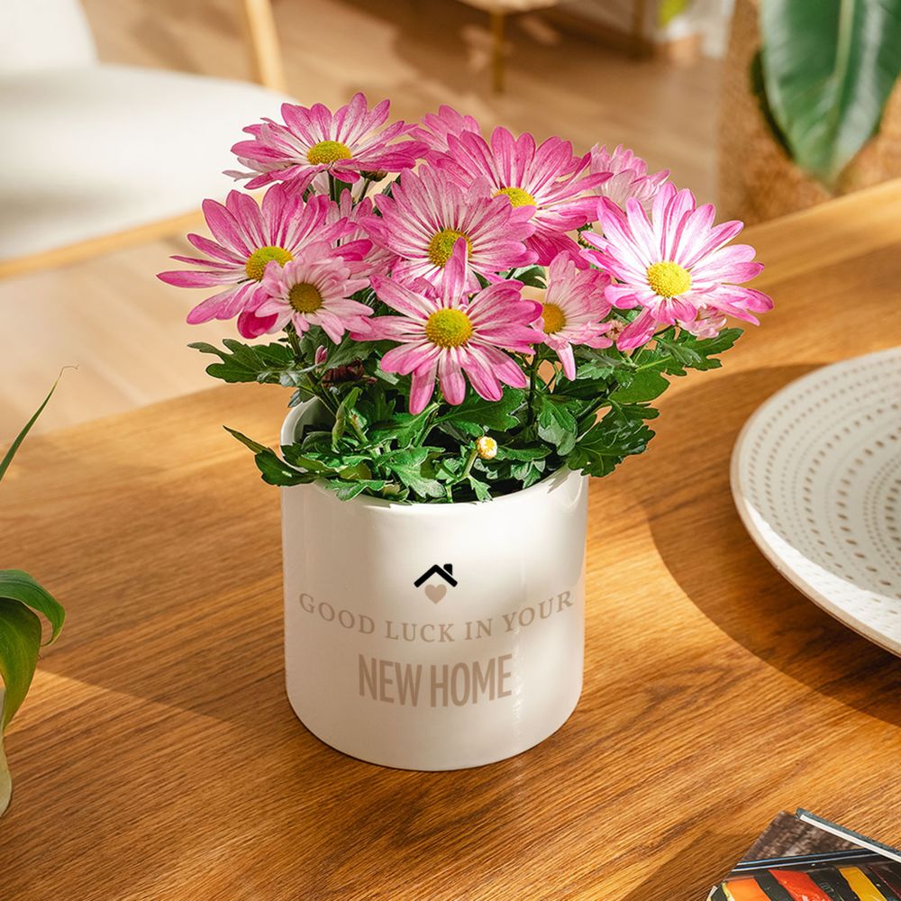 Personalised Flower Pot with Text and Symbol