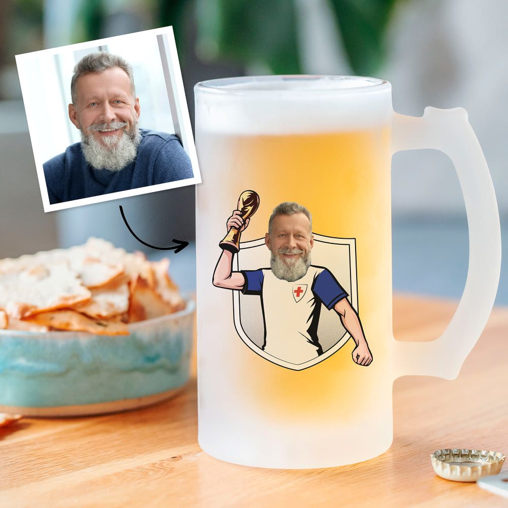 Personalisierbarer WM-Bierkrug mit Foto
