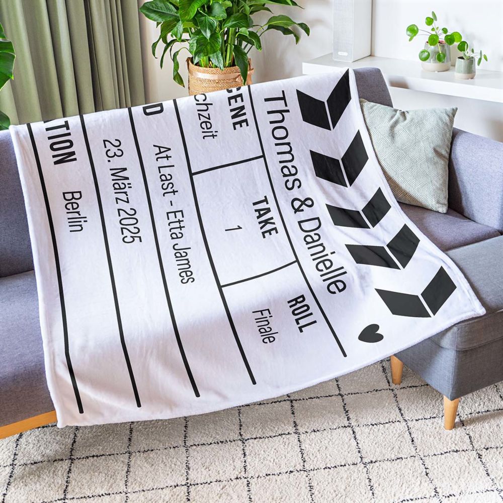 Personalised Clapboard Blanket