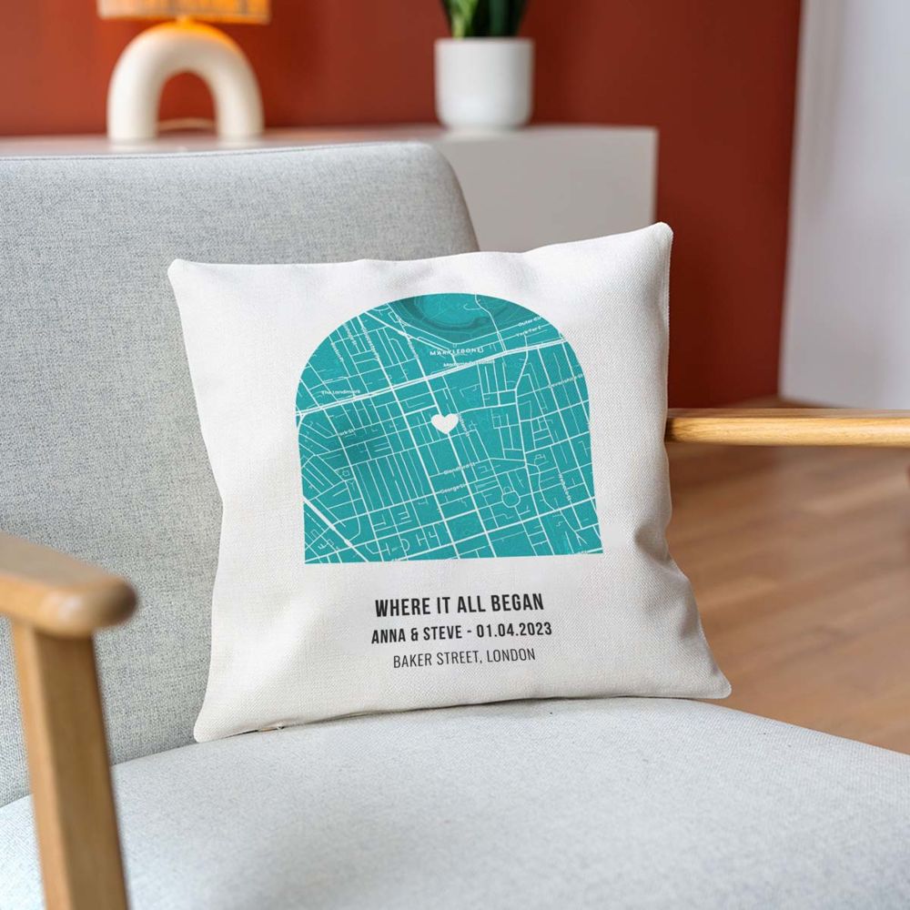 Personalised “Where It All Began” Cushion Cover