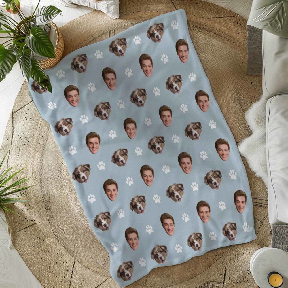Personalised Blanket with Pet and Face