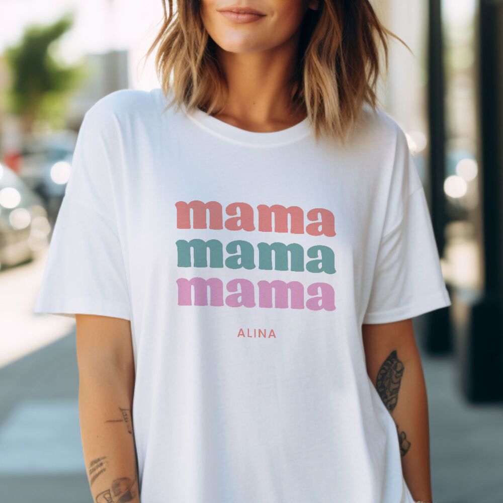 Personalised Three Line T-Shirt