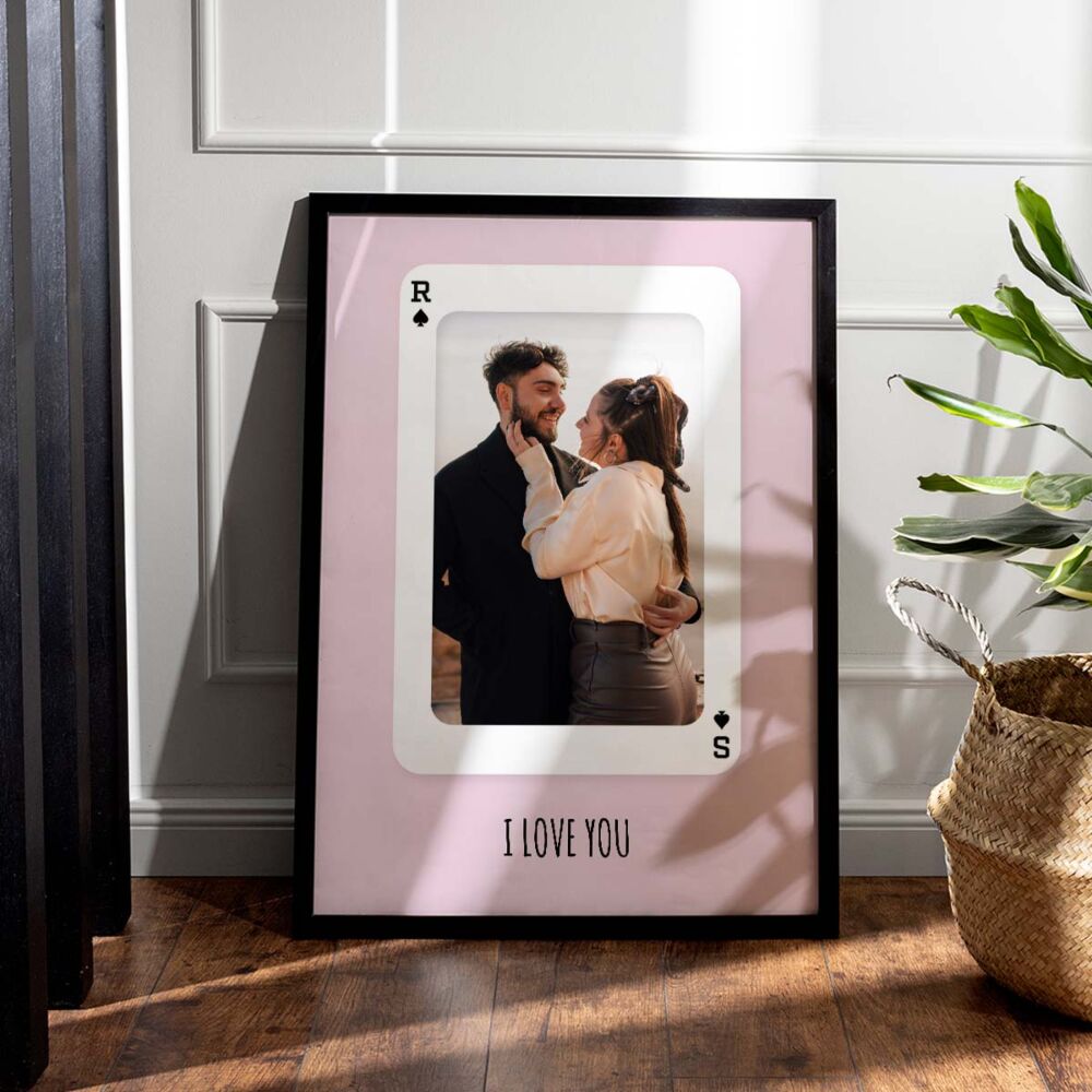 Personalised Playing Card Photo Poster with Text