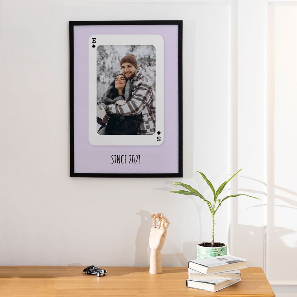 Personalised Playing Card Photo Poster with Text