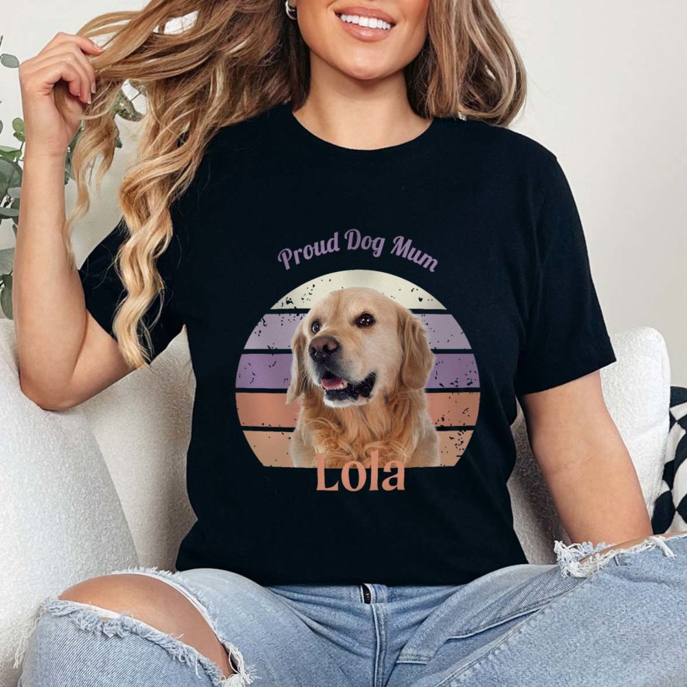 Personalised Retro T-Shirt with Pet