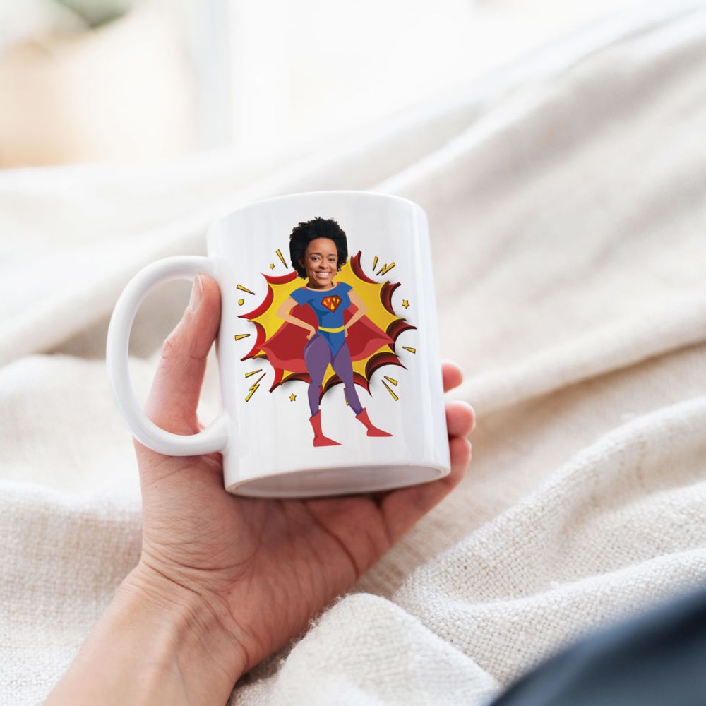 Personalised Superhero Face Mug