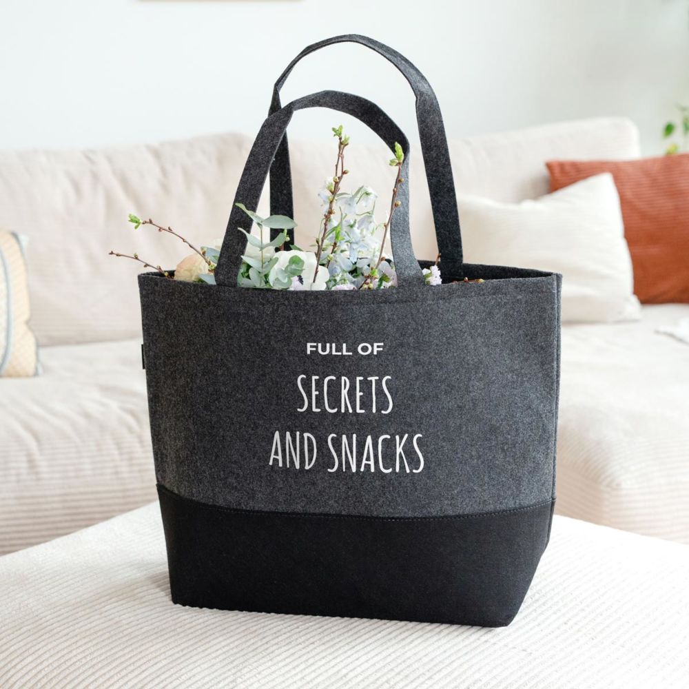 Personalised Felt Tote With Text