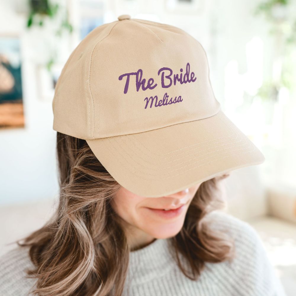 Customizable cap with 2 lines of text