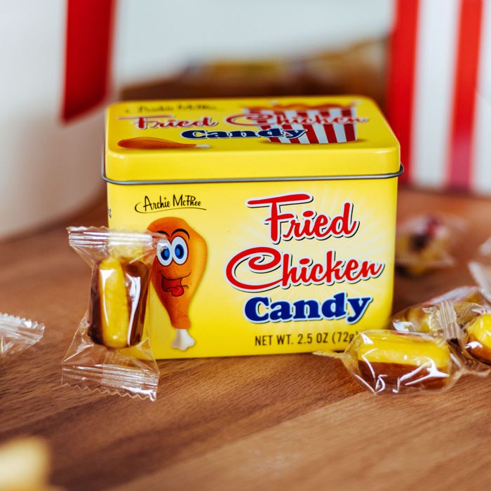 Fried Chicken Candy in a Tin