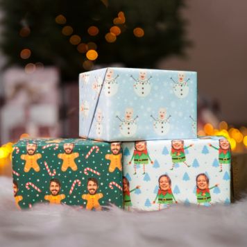 Personalised Christmas Wrapping Paper with Photo - Design