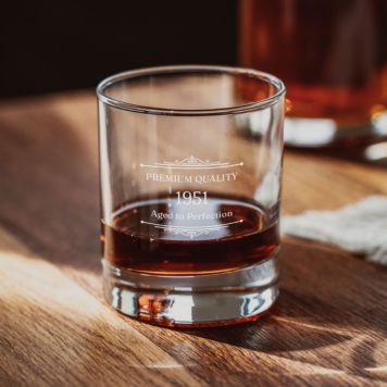 Personalised Year Whiskey Glass - Design