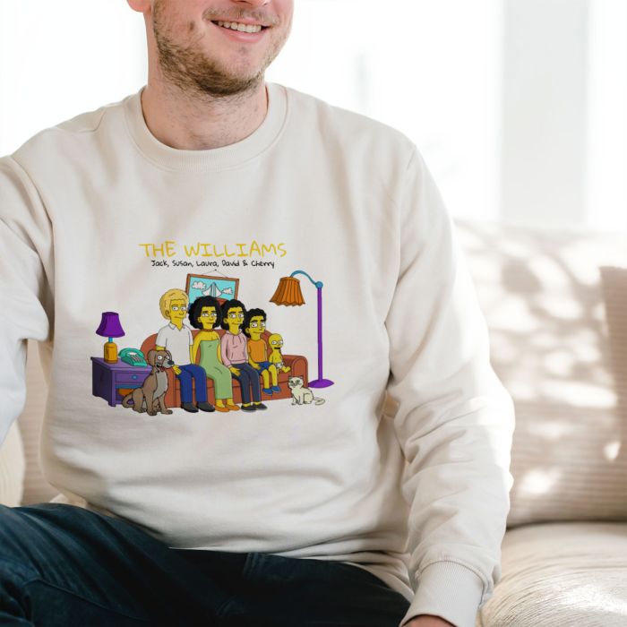  Personalised Cartoon Family Sweatshirt