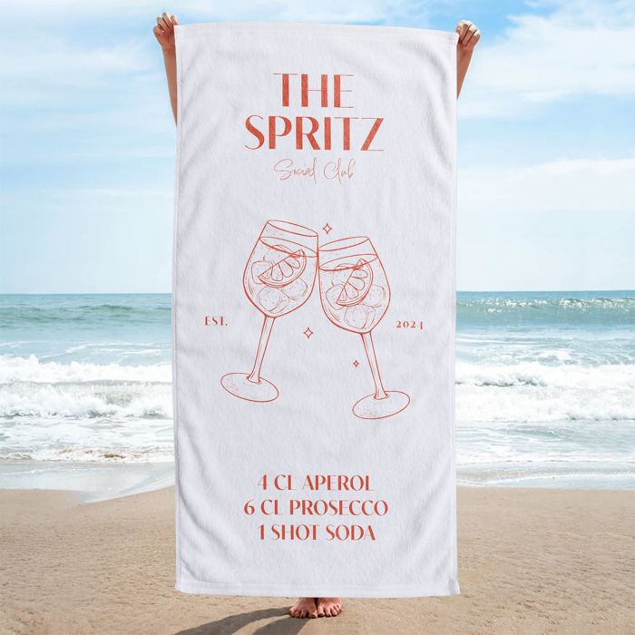 Personalised Cocktail Towel With Custom Text