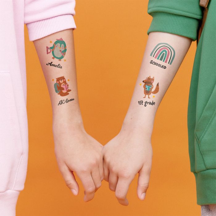 Personalised Temporary Tattoos for Kids - Back to School