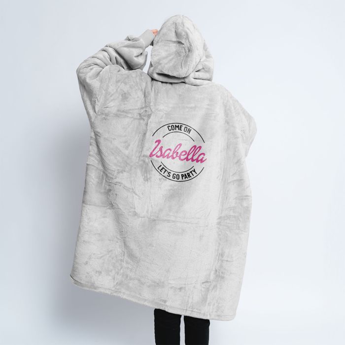 Personalised "Let's Go Party" Hoodie Blanket