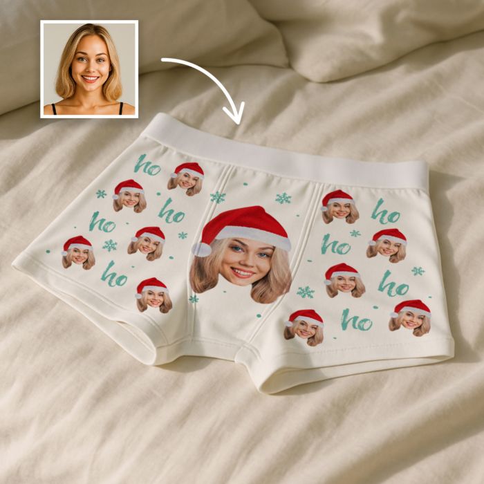 Personalised Christmas Boxers with Face