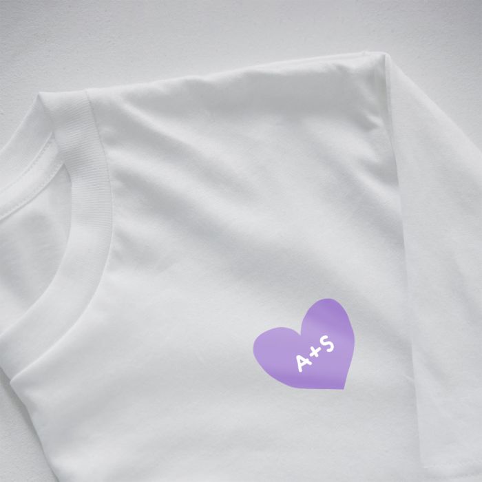 Personalised T-Shirt with Heart and Initials