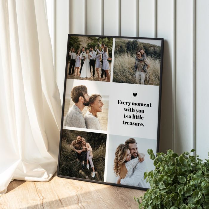 Personalised 5-Photo Poster with Text