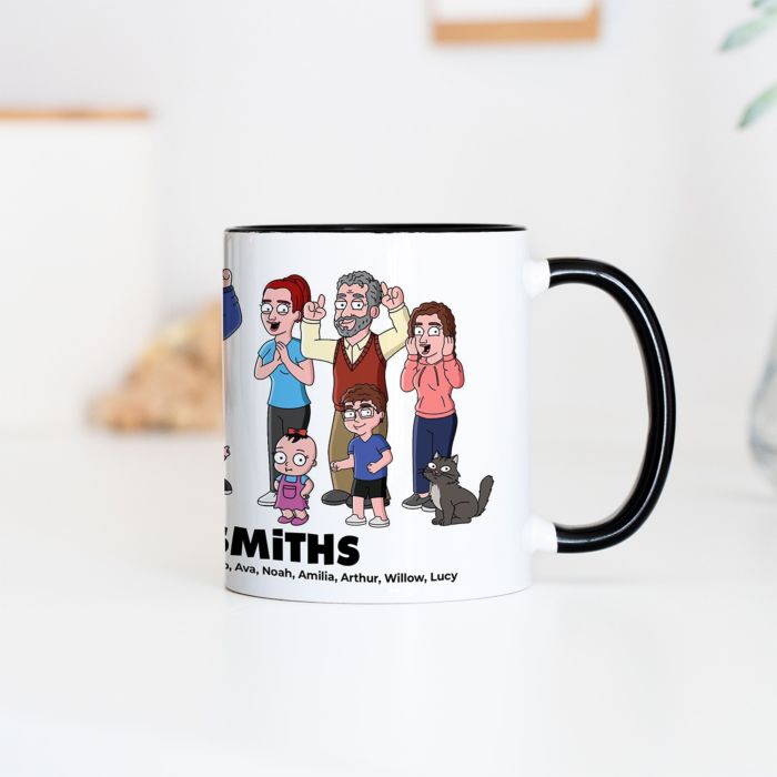 Personalised Family Cartoon Mug