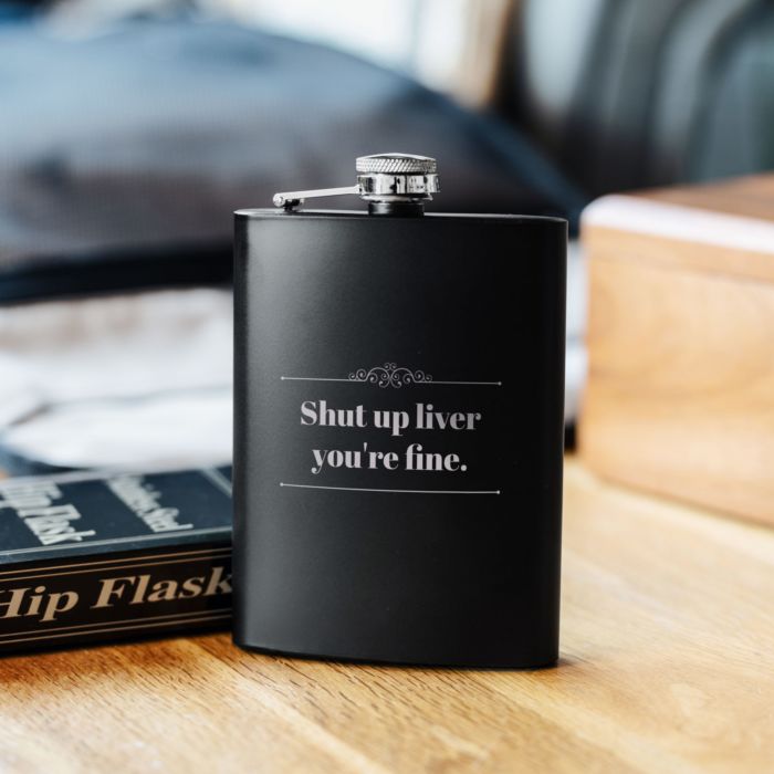 Personalised Hip Flask with Text