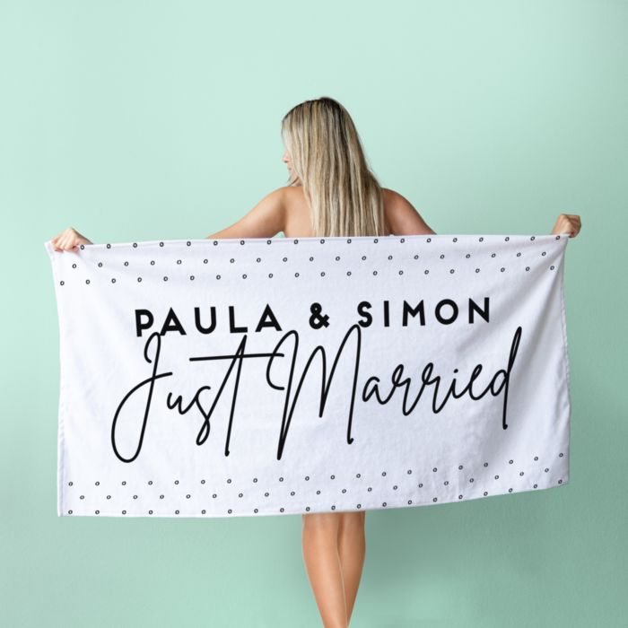 Personalised Towel with Border Designs