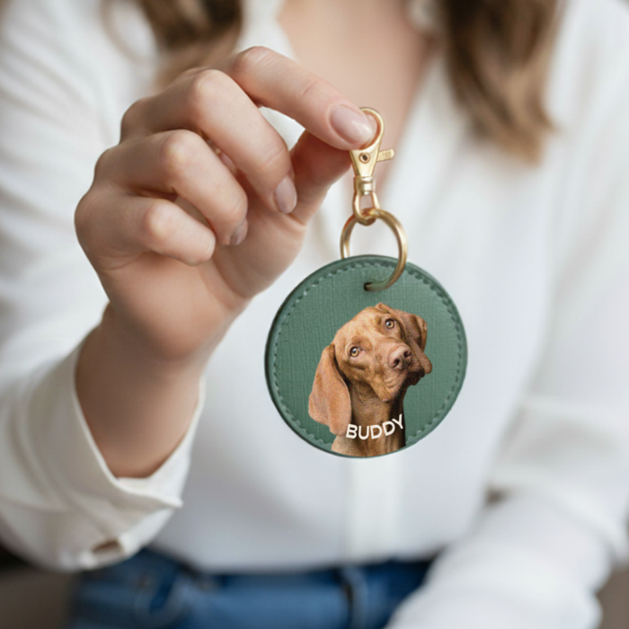 Personalised Round Pet Keychain