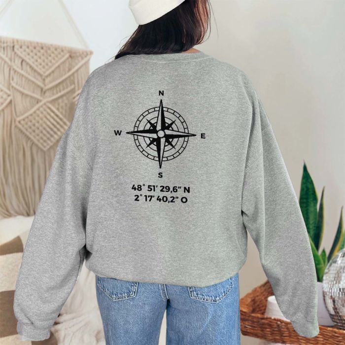 Personalised Compass Sweater