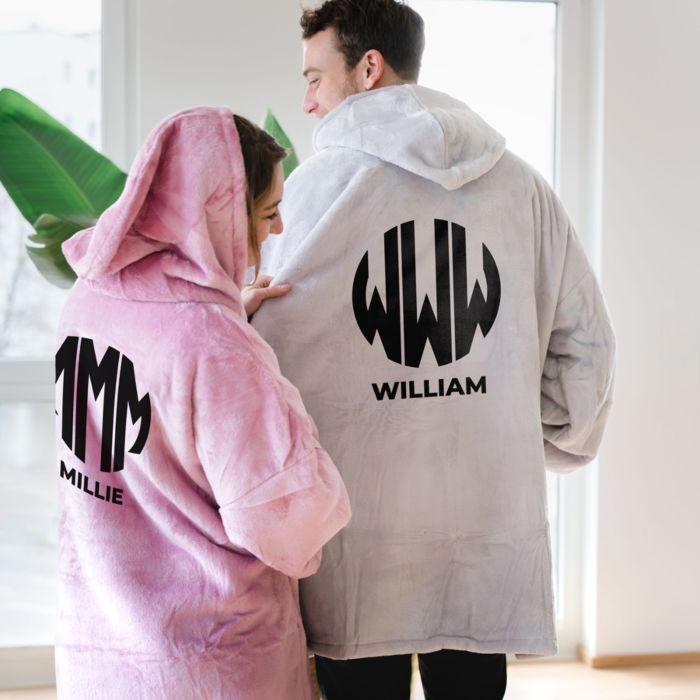 Personalised Monogram Hoodie Blanket