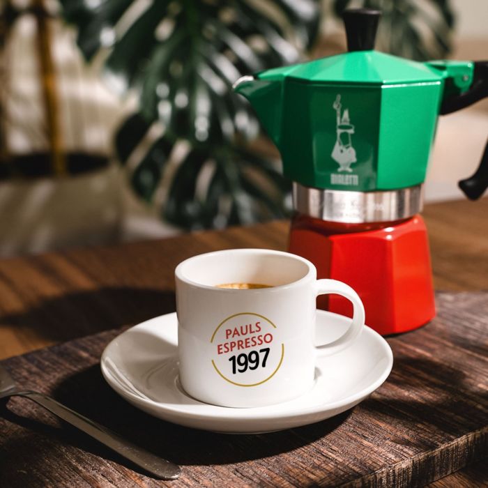 Personalised Espresso Cup With Year And Message