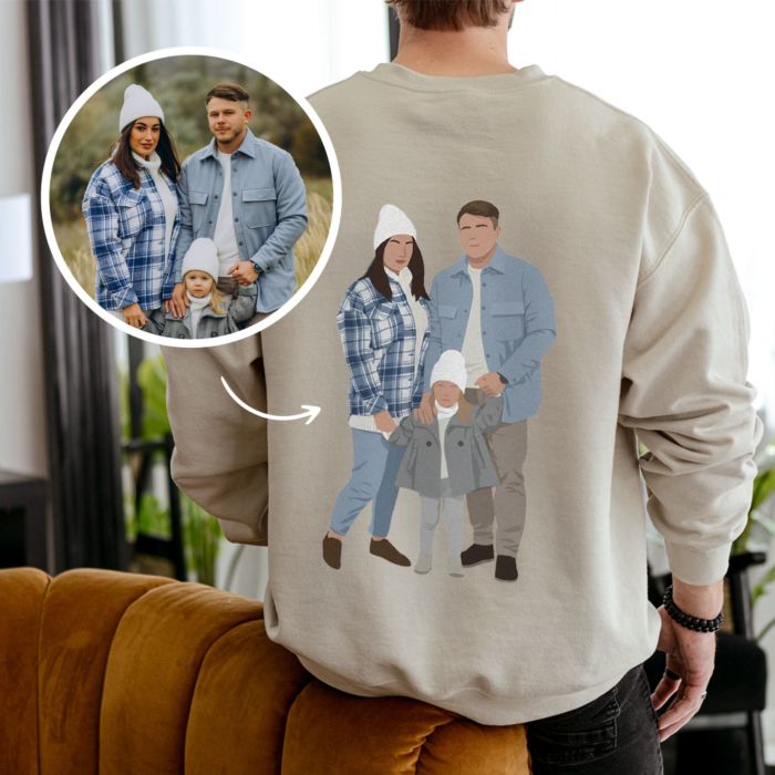 Personalised sweater with illustration