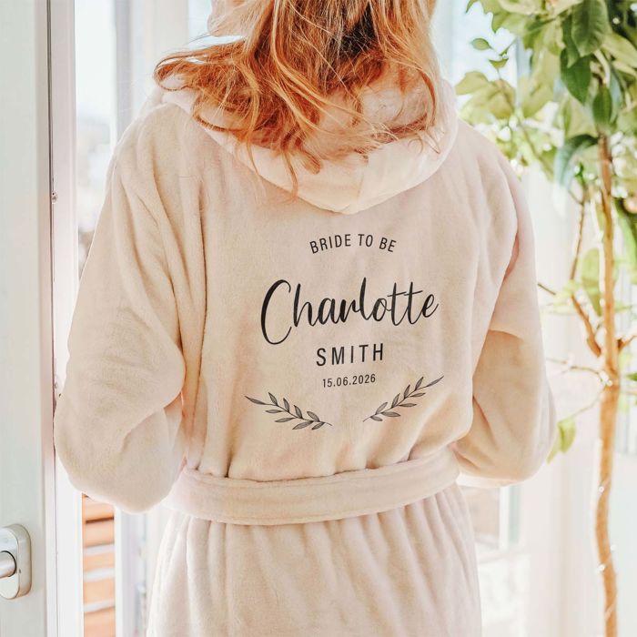 Personalised Wreath Bathrobe