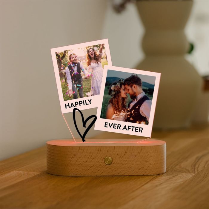 Personalised Polaroid-style LED Lamp