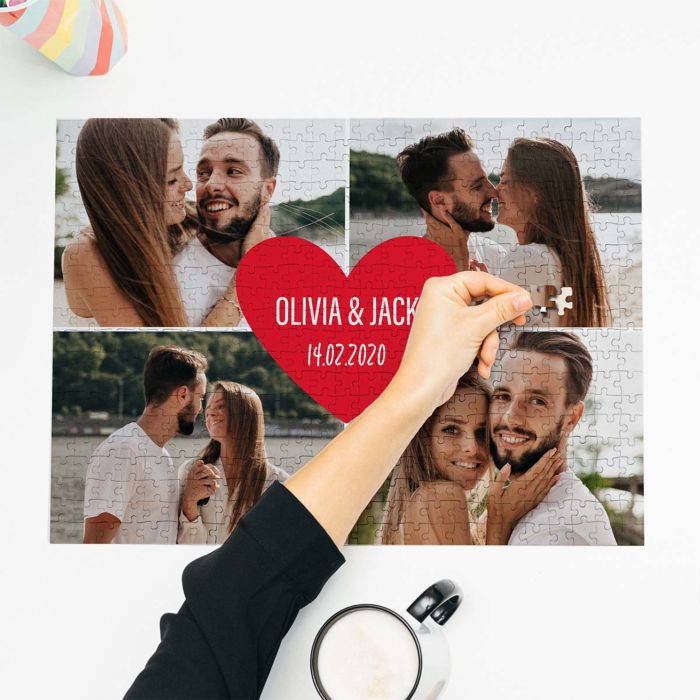 Personalised Puzzle with 4 Photos and Text