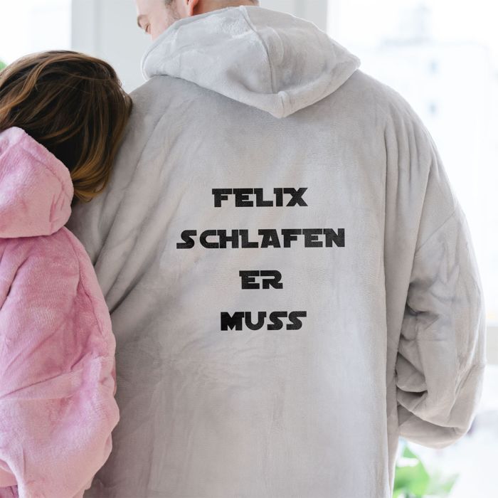 Personalised Hoodie Blanket with Star Wars Font