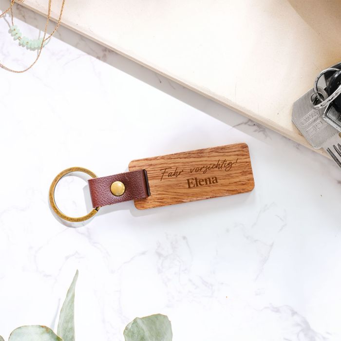 Personalised Wooden Keyring