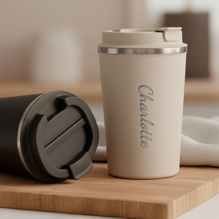 Personalised Thermal Mug with Text