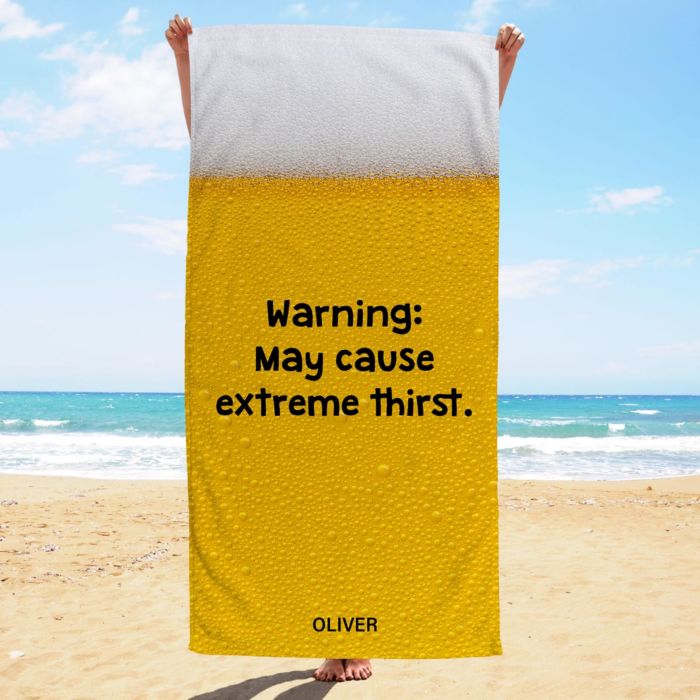 Personalised Beer Towel