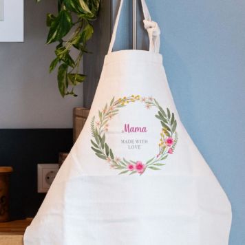 Personalised Flower Wreath Apron