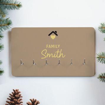 Personalised Key Hanger with Text and Symbol