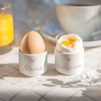 Personalised Egg Cups with Text - Set of 2 - Design