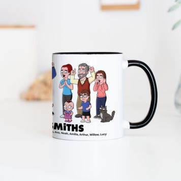 Personalised Family Cartoon Mug
