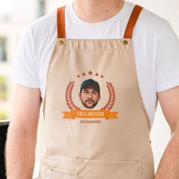 Personalised Grill Master Apron with Photo - Design