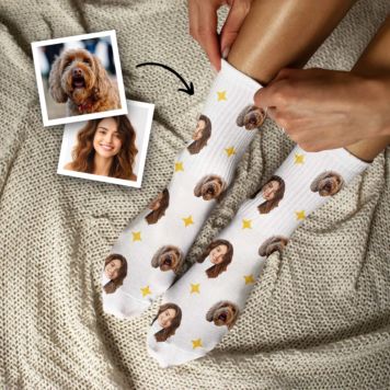 Personalised Socks with Pet and Face - Design