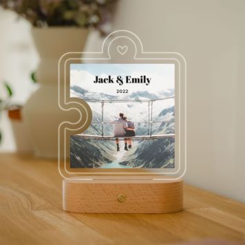 Personalised Puzzle Piece LED Lamp