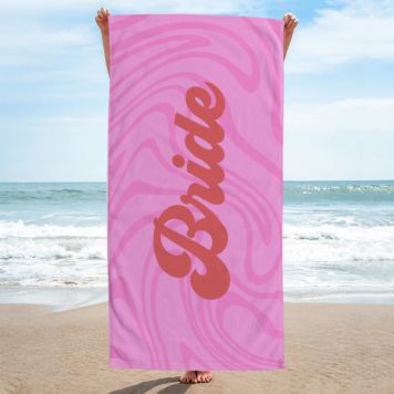 Personalised Towel with Groovy Background and Text