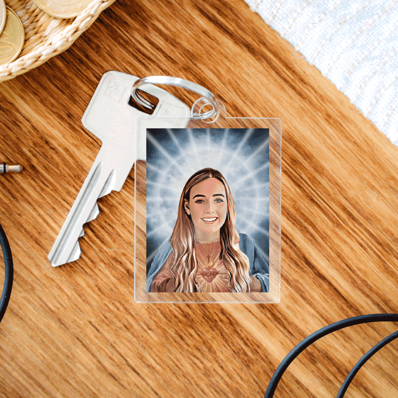Personalised Saint Yourself Keychain
